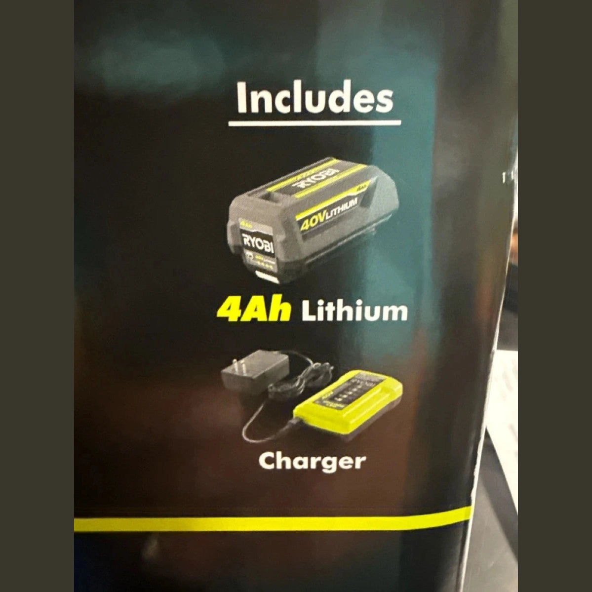 OPEN BOX Ryobi 40V Jet Fan Blower 550 CFM kit With 4 Ah Battery & Charger HPB021690