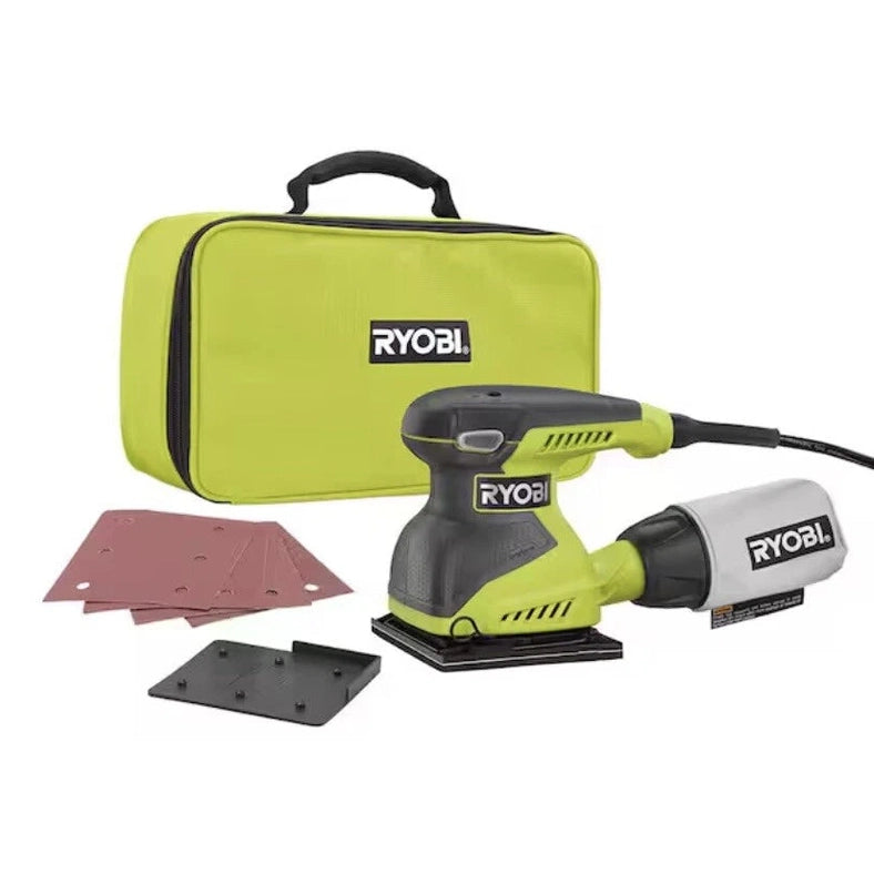 NEW Ryobi S652DGK Corded 1/4 Sheet 2 Amp 1/4 Sheet Finish Sander