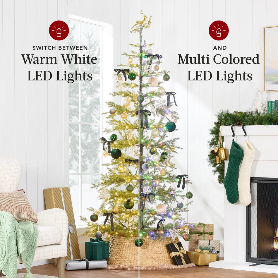 NEW Pre-Lit Sparse Christmas Tree 7.5ft Artificial Pine Holiday Décor Aspen Noble