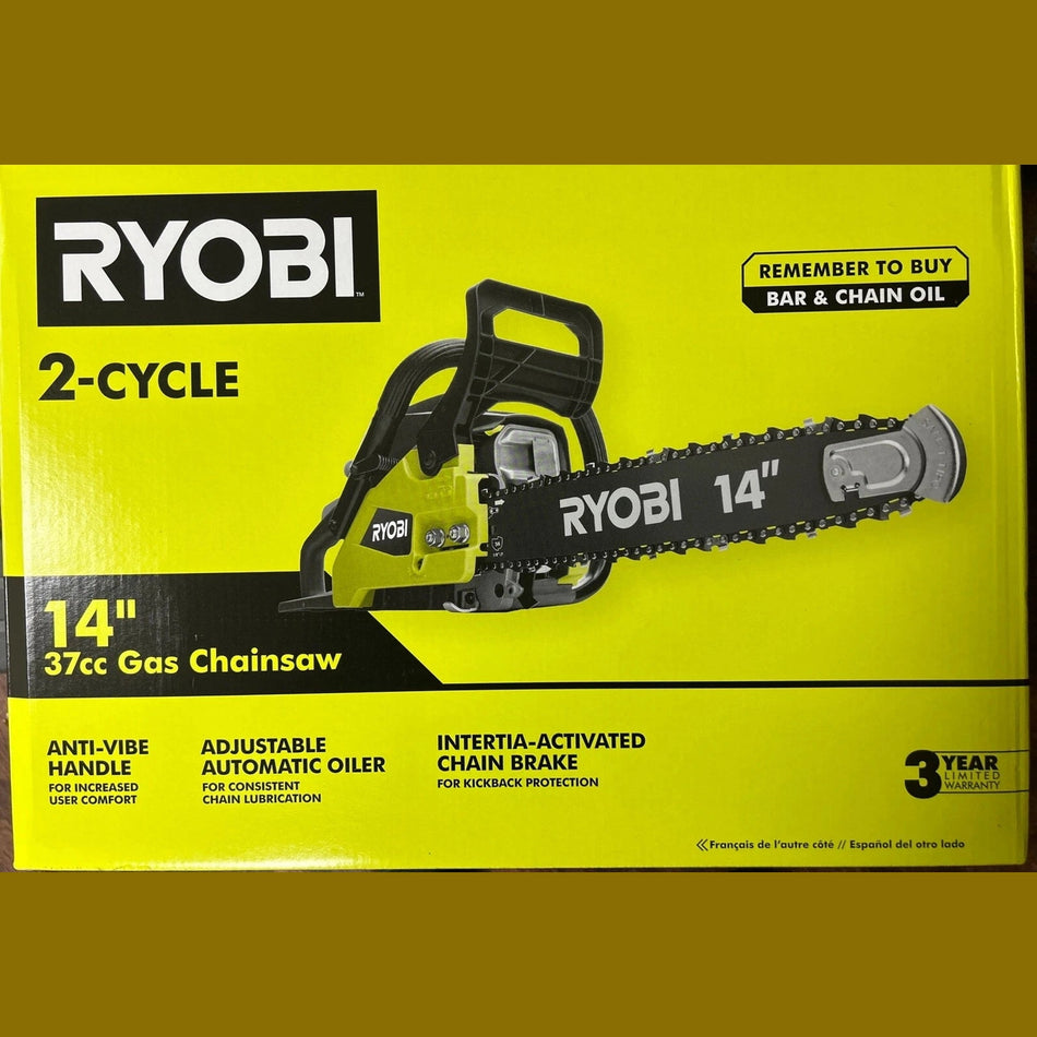 USED Ryobi 14" 2-Cycle Gas Chainsaw RY3714