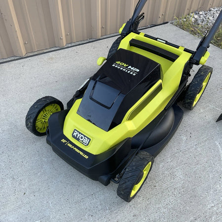 USED RYOBI RY401018 40V HP Brushless 20" Cordless Self propelled lawn Mower NO BAG