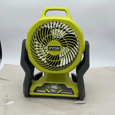 RYOBI ONE+ 18V USED Hybrid WHISPER 7.5 in. Fan Tool-Only, Green PCL811B TOOL ONLY
