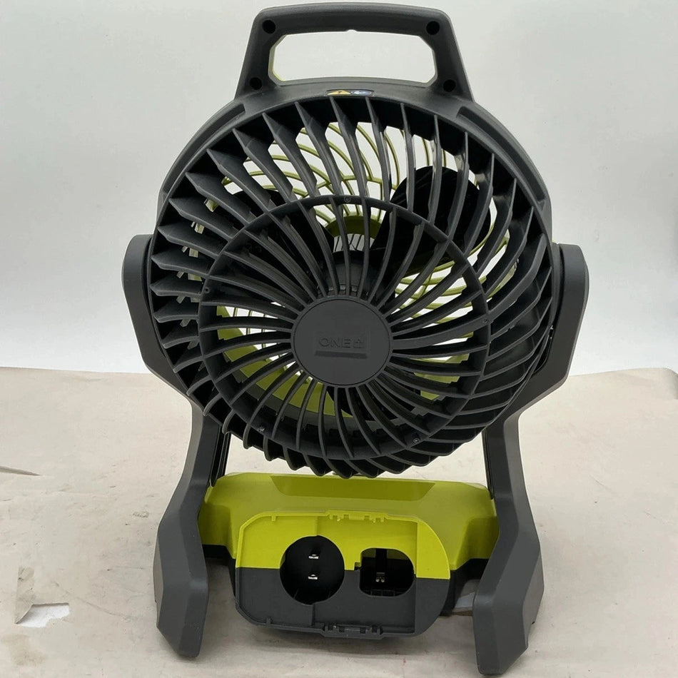 RYOBI ONE+ 18V USED Hybrid WHISPER 7.5 in. Fan Tool-Only, Green PCL811B TOOL ONLY