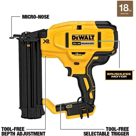 DEWALT DCN680B USED 20V MAX XR 18-Gauge Brad Nailer TOOL ONLY