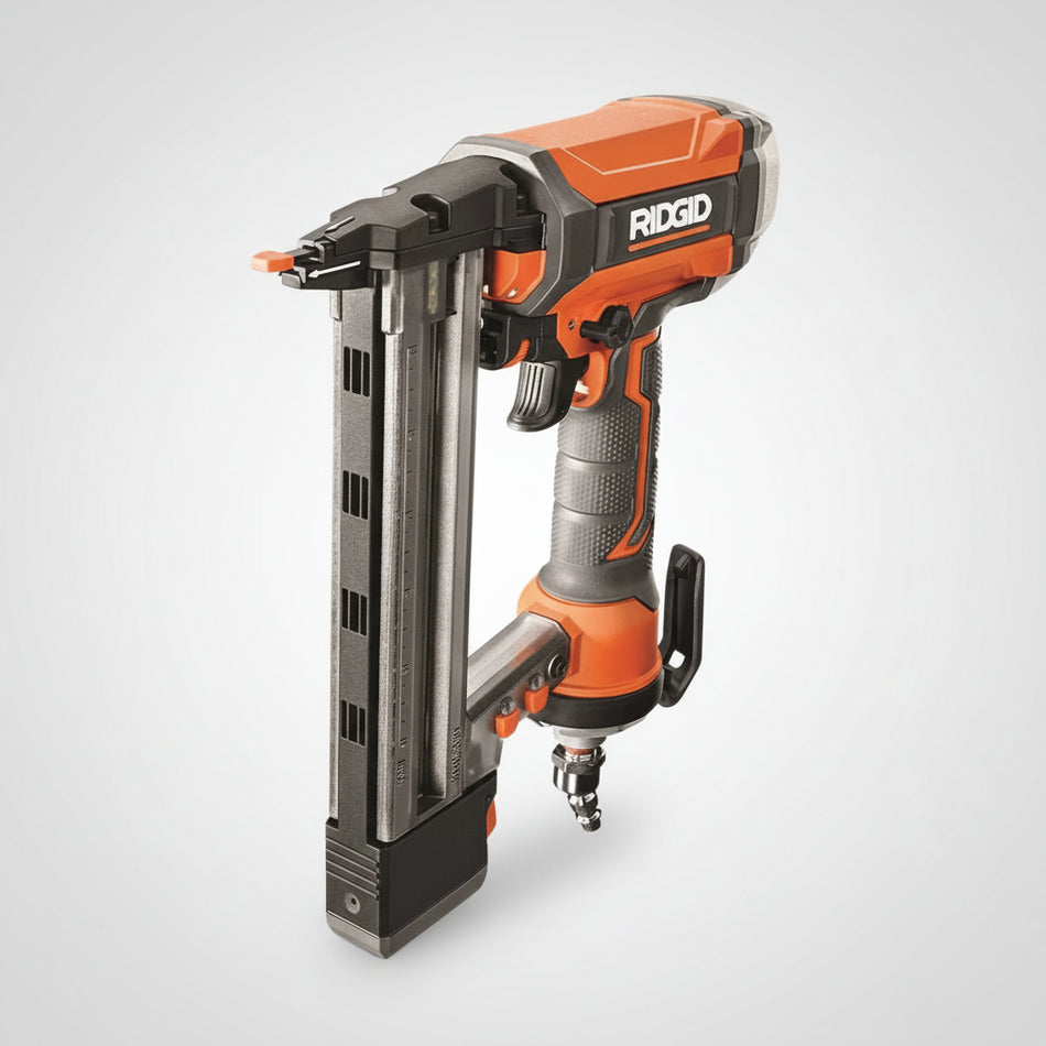 Ridgid nail gun on a white background