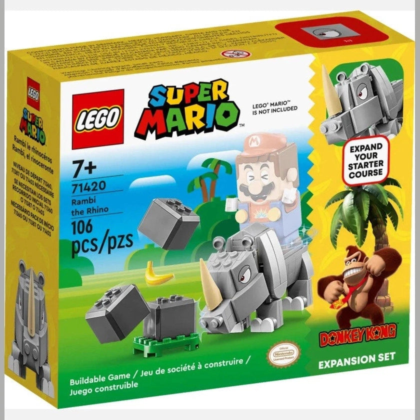 LEGO Super Mario: Rambi the Rhino Expansion Set 71420 RETIRED New Factory Sealed
