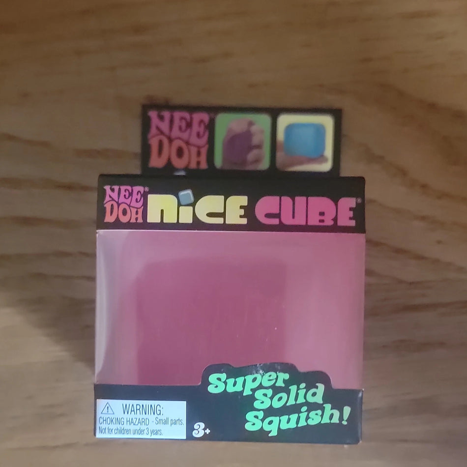 Nice Cube, Satisfying Square Shaped Sensory Toy, Pink