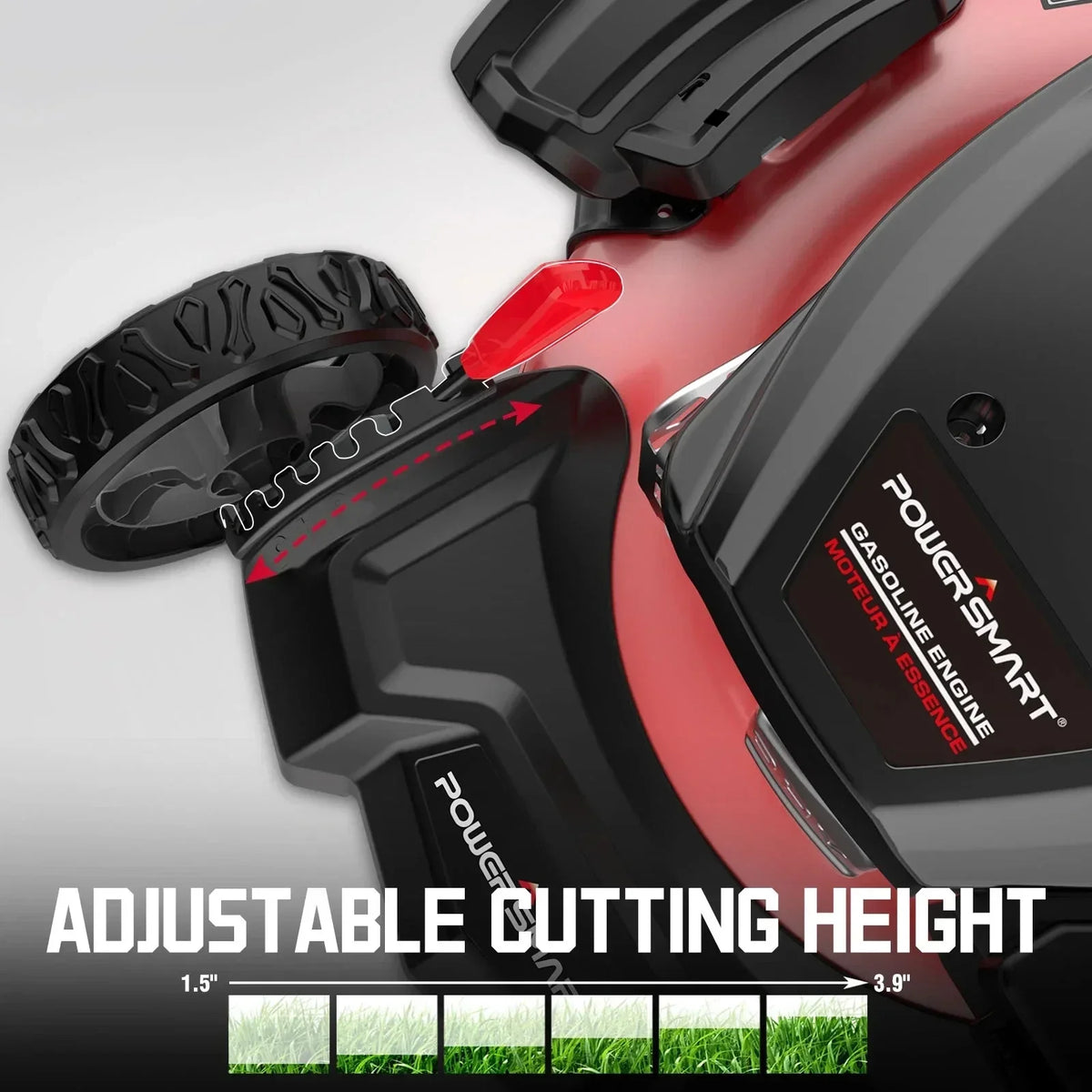 PowerSmart 21-Inch new 144cc Gas Push Lawn Mower 3-in-1 Cutting w/ Height Adjust