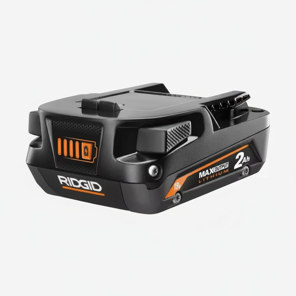 RIDGID battery pack on a white background