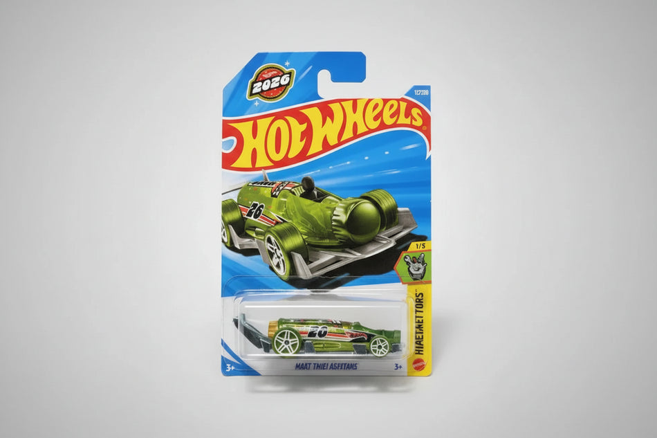 Hot Wheels toy car in packaging on a gray background