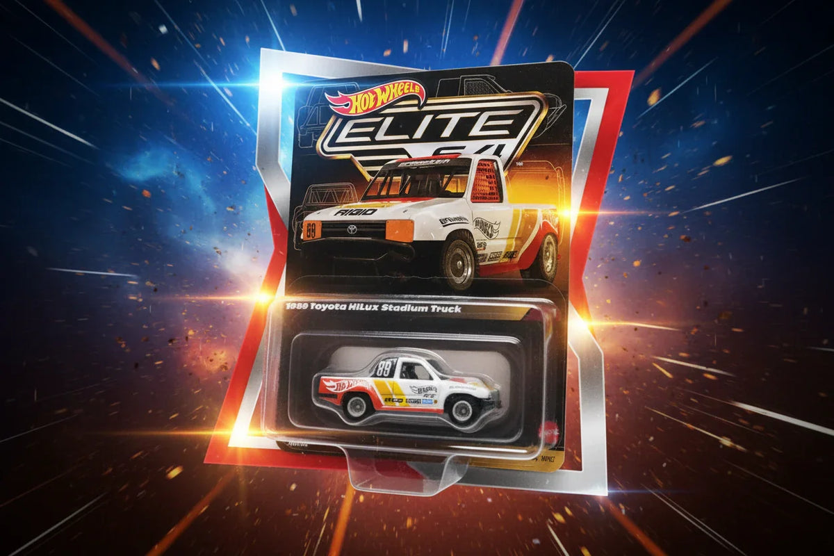 Hot Wheels Elite 64 1989 Toyota Hilux Stadium Truck - In Stock - With Protector