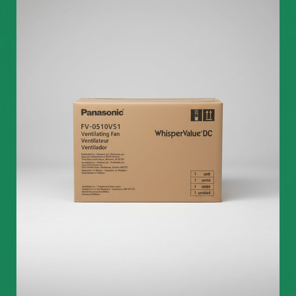 Panasonic WhisperValue DC Bath Fan FV-0510VS1 50/80/100 CFM