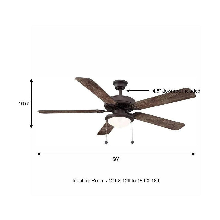 Trice 56 in. LED Espresso Bronze Ceiling Fan