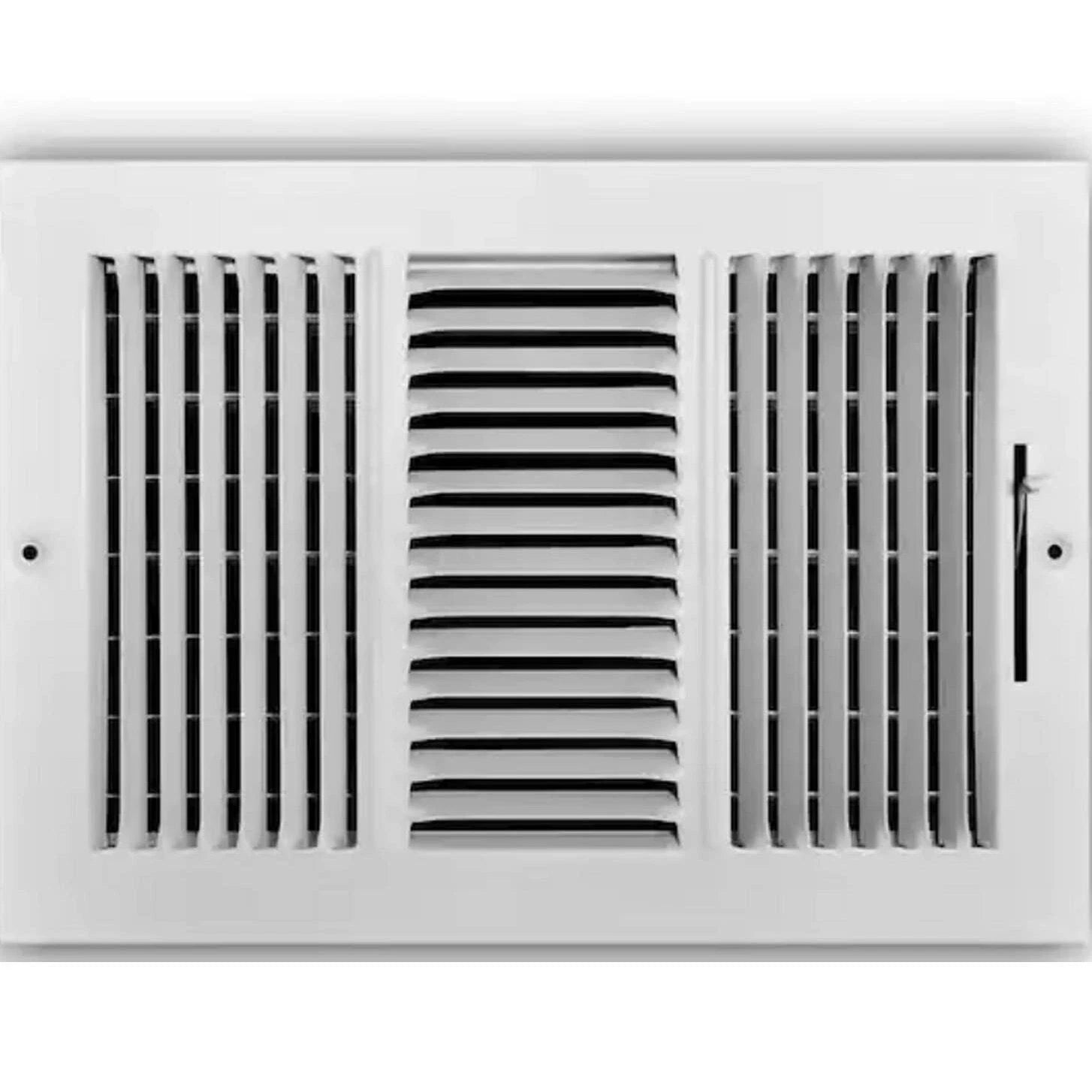 Everbilt 12 in. x 8 in. 3-Way Steel Wall/Ceiling Register in White