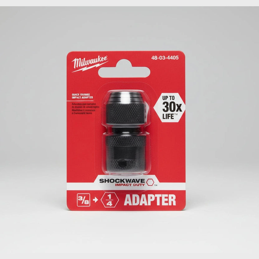 Milwaukee Shockwave impact duty adapter packaging on a white background