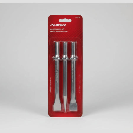 Husky 3-piece chisel set packaging on a white background