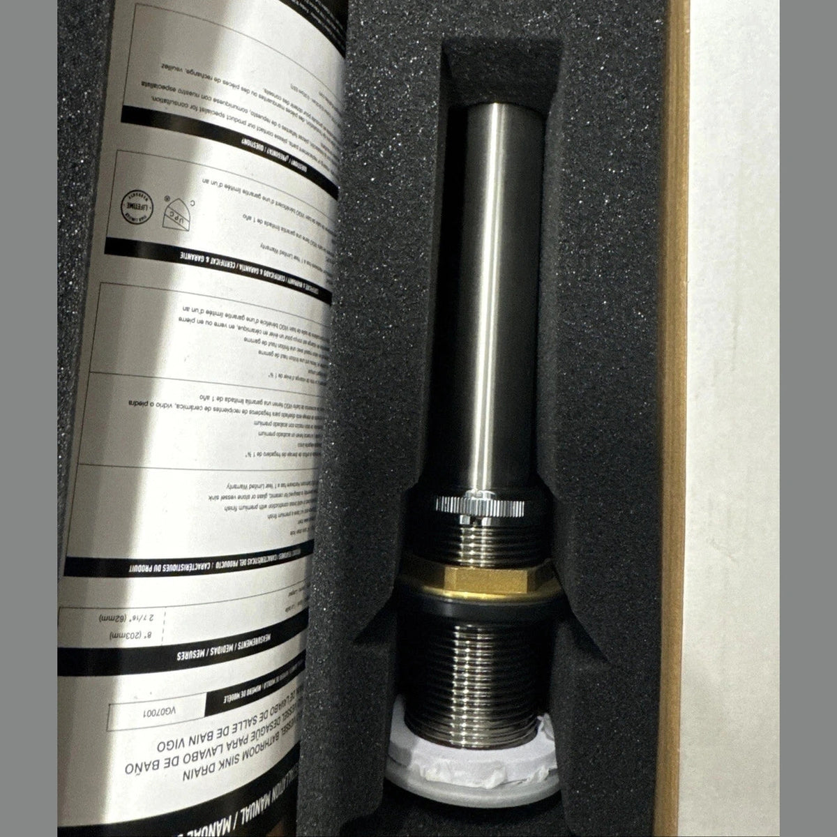 Vigo VG07001BN 1-3/4" Bathroom Grid Pop Up Drain Assembly Brushed Nickel