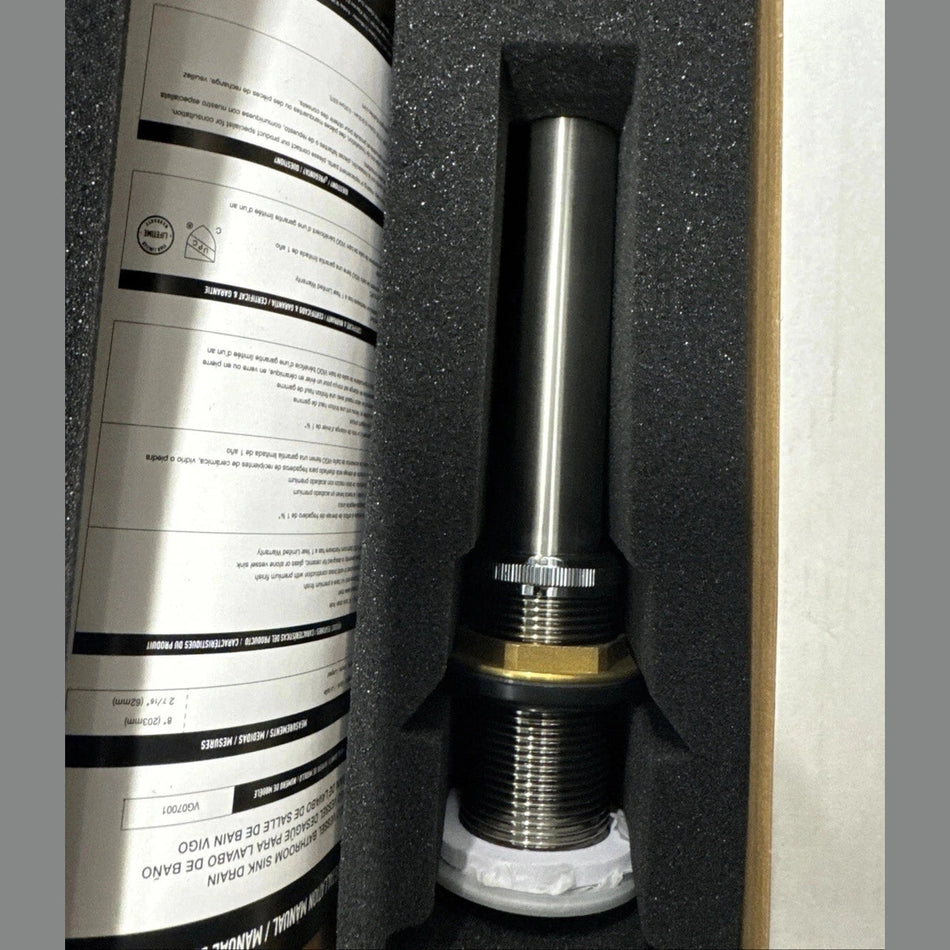 Vigo VG07001BN 1-3/4" Bathroom Grid Pop Up Drain Assembly Brushed Nickel