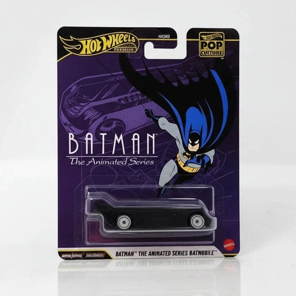 Hot Wheels Batman figure packaging from 'The Animated Series' on a white background