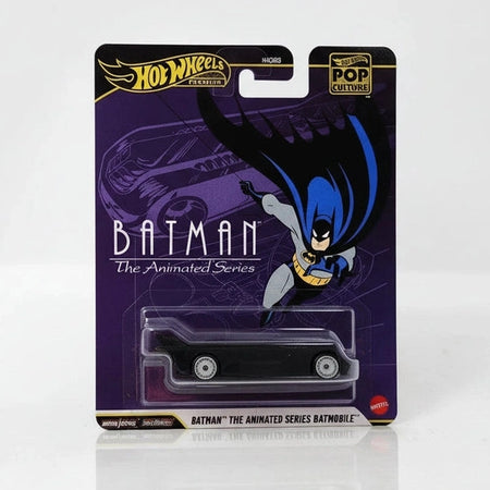 Hot Wheels Batman figure packaging from 'The Animated Series' on a white background