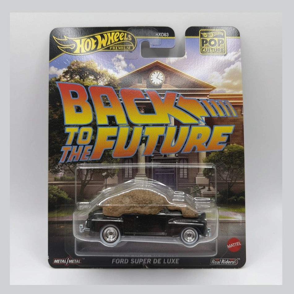 Hot Wheels 'Back to the Future' Ford Super De Luxe toy car in packaging