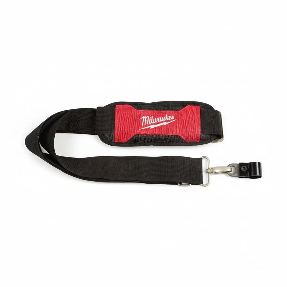 Black and red Milwaukee strap on a white background