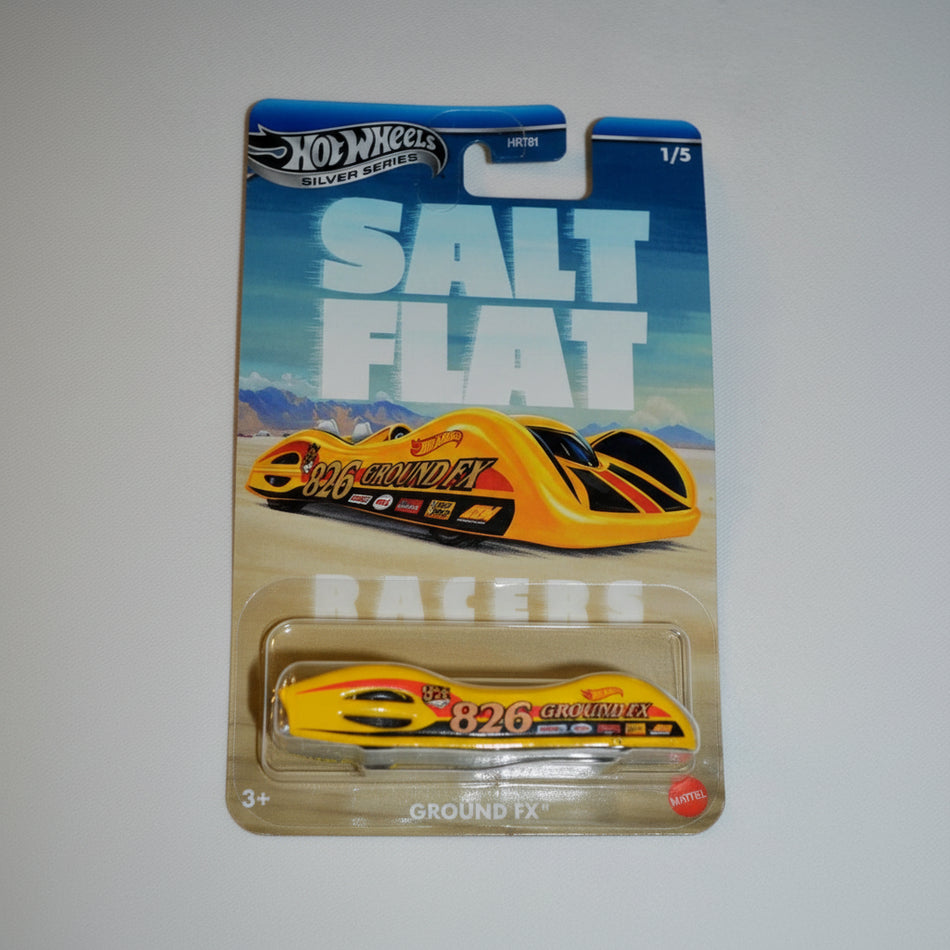 Hot Wheels Salt Flat Racers toy car packaging on a white background