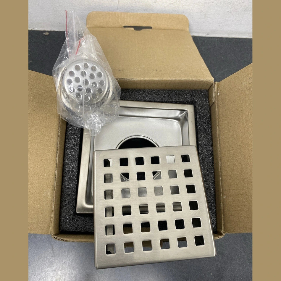 Vigo VG07004BN Brushed Nickel Shower Floor Drain 2.25"