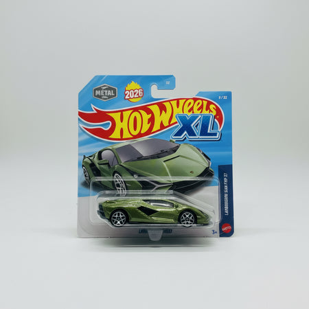 Hot Wheels XL toy car in packaging on a plain background