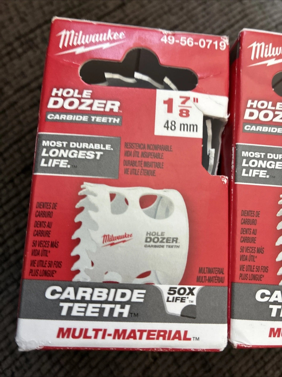 Milwaukee 1-7/8 in. Hole Dozer Carbide Hole Saw, 2-Pack New