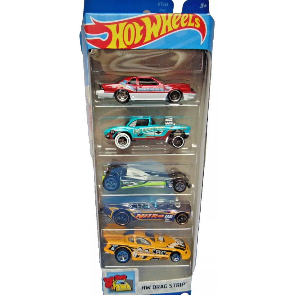 NEW Hot Wheels 5 Vehicle Pack - HW Drag Strip (HTV54).