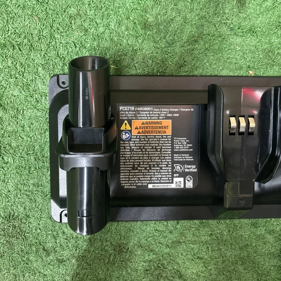 OPEN BOX Ryobi PCG719 Battery Charger Docking Station for Advanced Stick Vacuum OEM.