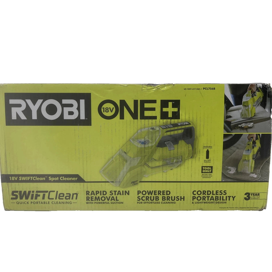 Ryobi ONE+ 18V Cordless SWIFTClean Spot Cleaner Tool Only PCL756B USED.