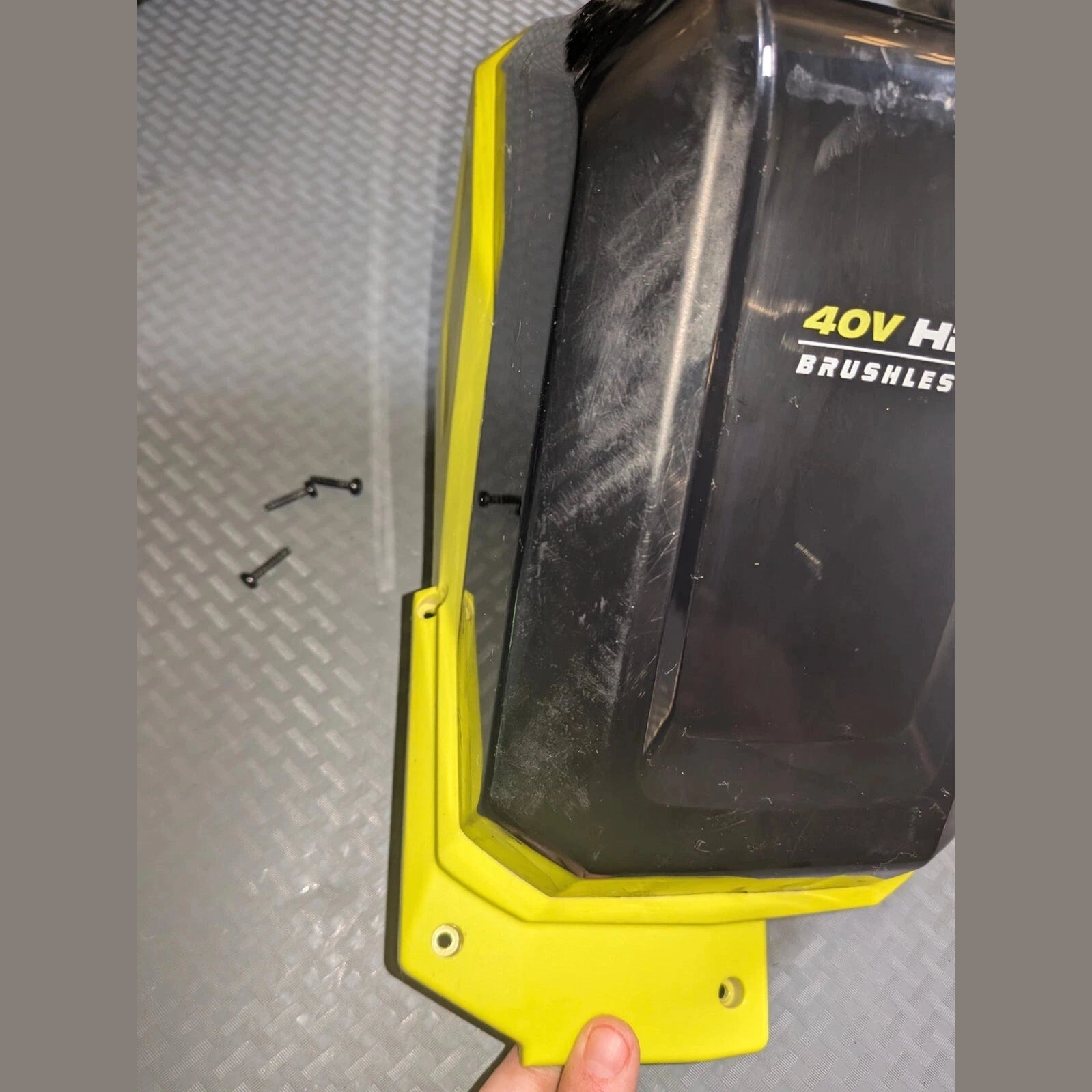 USED Ryobi Ry40706 40V Cordless 9” Edger Replacement Parts - Battery Cover Housing