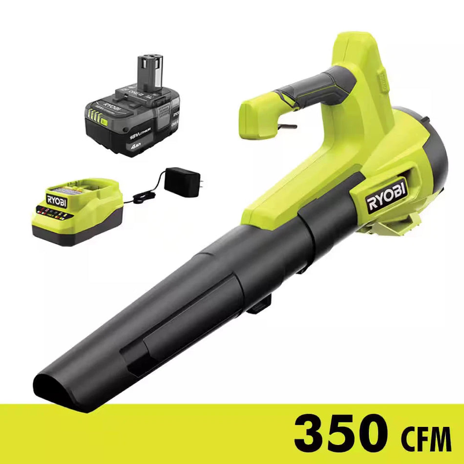 RYOBI P21011K 18V 90MPH 250CFM Leaf Blower / Sweeper - FULL KIT- Used