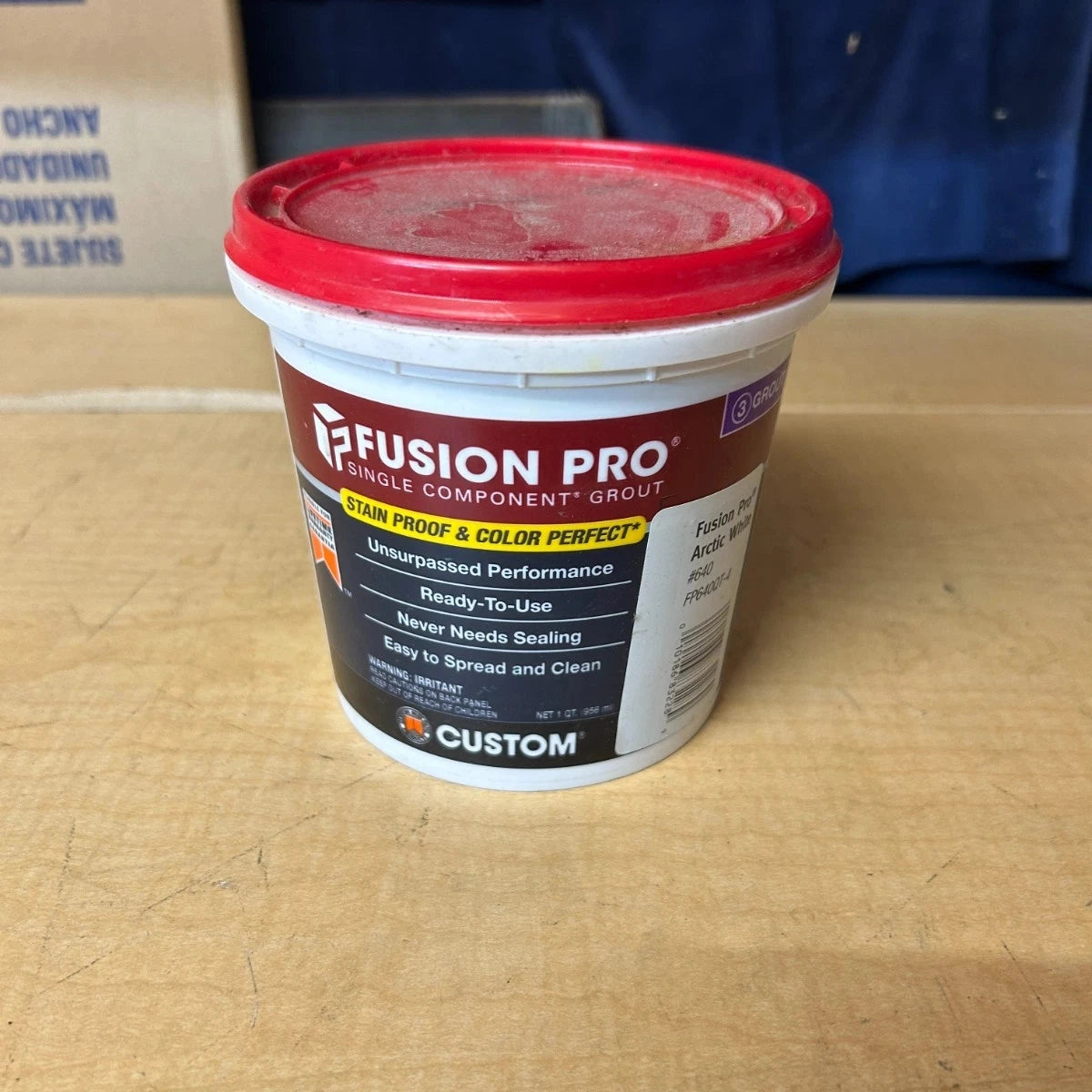 Fusion NEW Pro Single Component Stain Proof Grout Bright White 1 qt