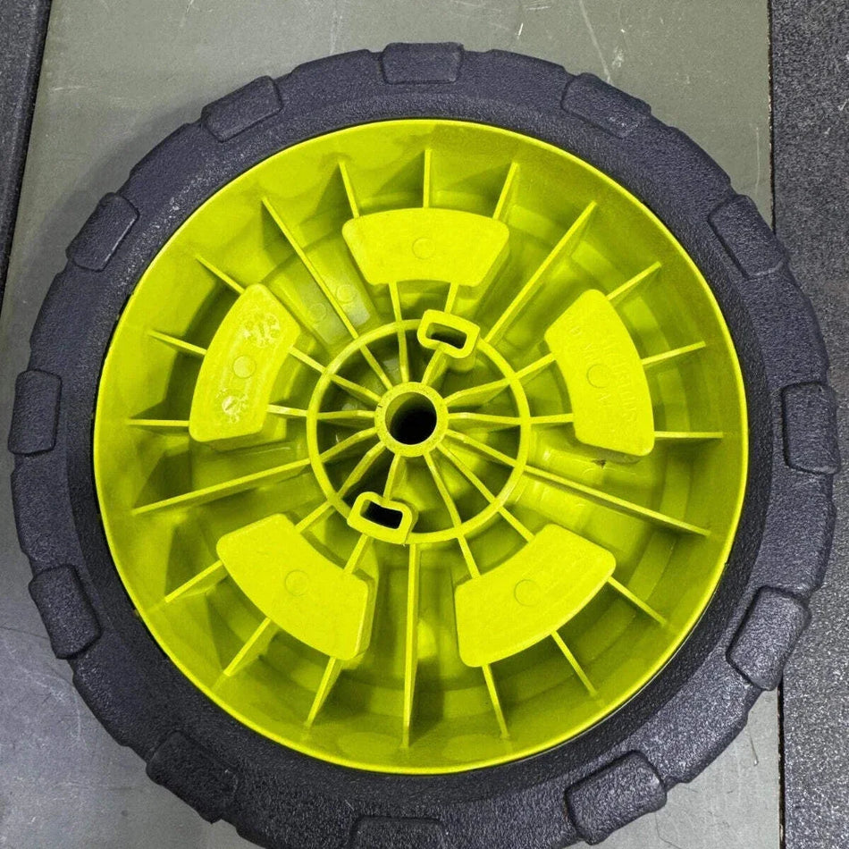 OPEN BOX Ryobi  9 3/4 inch's 20" Battery Push Mower Front Wheel.