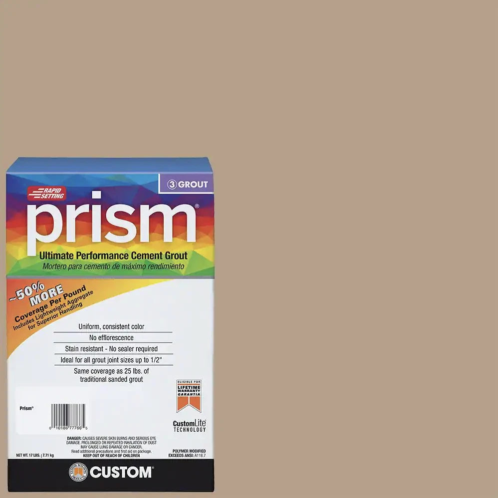 NEW Custom Prism Ultimate Performance Grout - 17 lb Haystack.