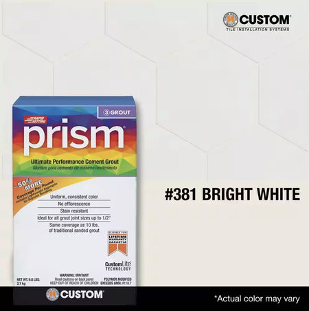 NEW Prism Ultimate Performance Cement Grout - #381 Bright White, 17 lb.