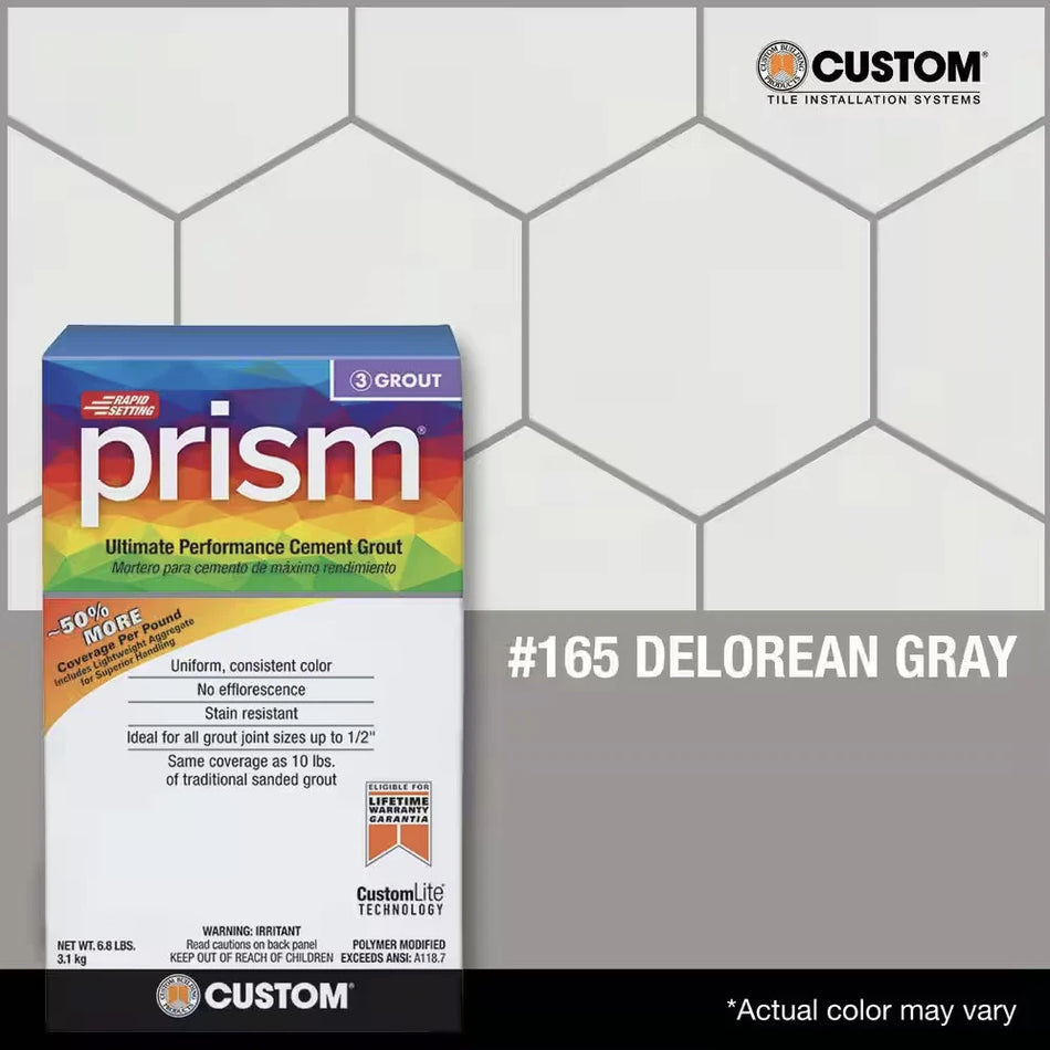 NEW Custom Prism Ultimate Performance Grout - 17 lb  Delorean Gray.