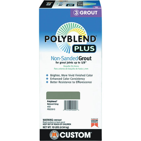 Custom Building Products PolyBlend PLUS 10 Lb. Delorean Gray Non-Sanded Tile.