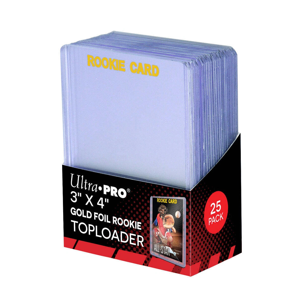 25 Ultra Pro gold Foil Rookie Card Topload Card Holder Toploaders