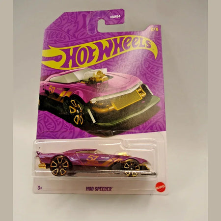 Hot Wheels toy car in packaging on a gray background