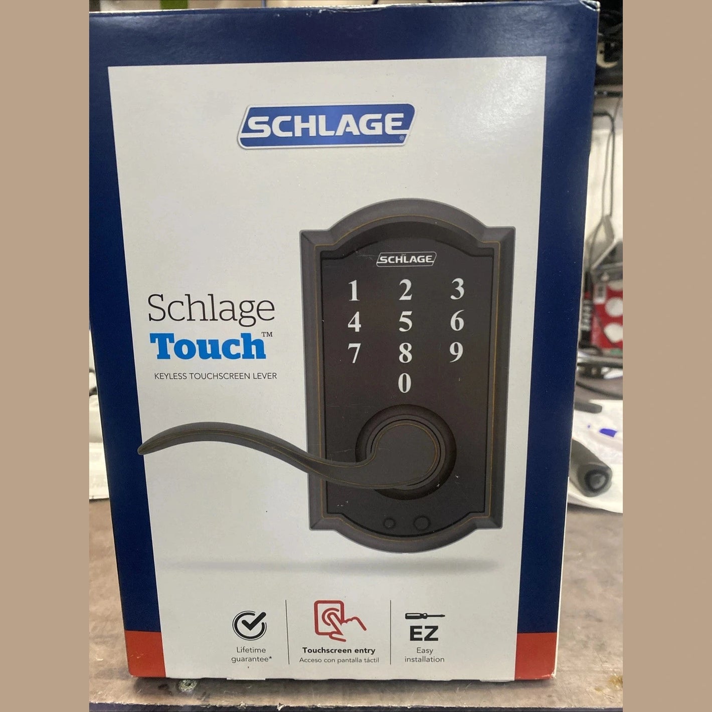 NEW Schlage Touch Keyless Touchscreen Lever FE695 V CAM 716 ACC Aged Bronze.