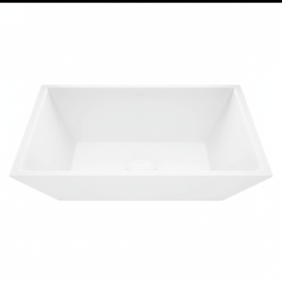 White rectangular plate on a white background