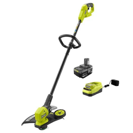 Ryobi P20180 ONE+ 18V 13" Battery String Trimmer/Edger w/4Ah Battery & Charger USED.