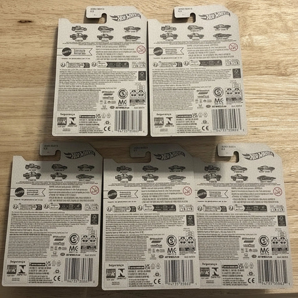 Hot Wheels 58th Anniversary Pearl Chrome Mix 1 Set of 5 NO CHASE