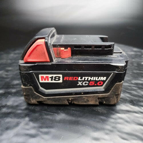 Genuine Milwaukee 48-11-1850 XC 5.0Ah M18 18V Battery Power Tool Replacement USED.