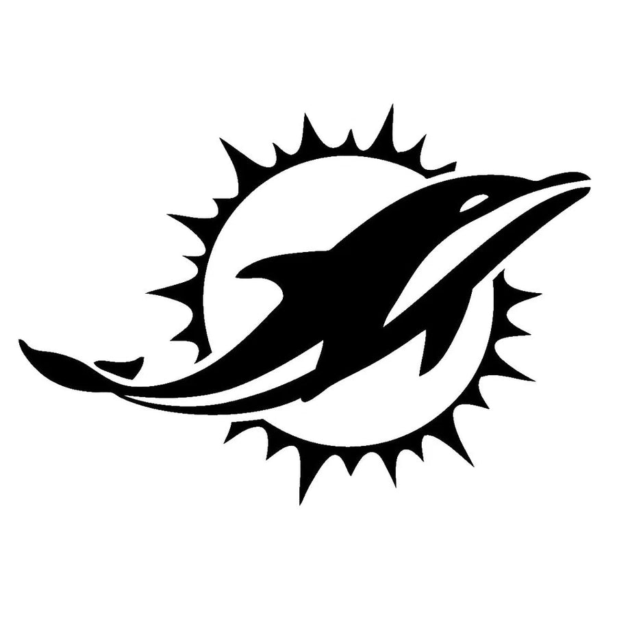 Vinyl Decal Truck Car Sticker Laptop - Football NFL Miami Dolphins
